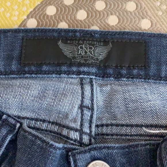 Rock & Republic EUC Roth Rhinestone Pocket Jenas 28 - Picture 3 of 15